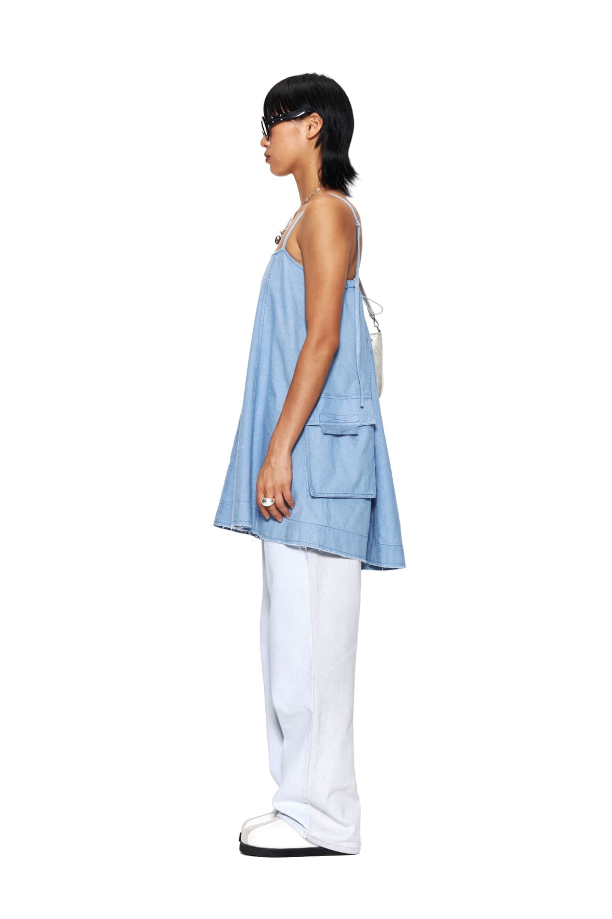 Matin Kim - Cargo Slip Mini Dress (Sky) product image 6 | TRAB K-Fashion Australia