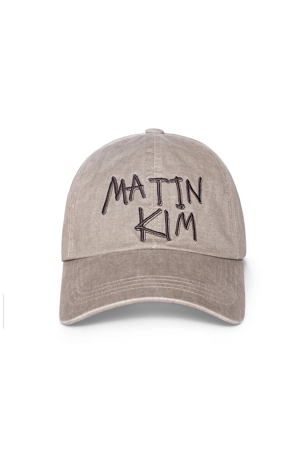 Matin Kim - Vintage Washed Graffiti Ball Cap (Khaki Brown) product image 1 | TRAB K-Fashion Australia