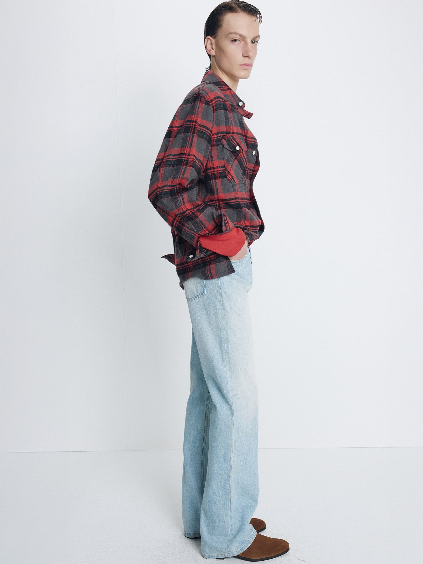 Tonywack - Flared-Leg Denim Jeans (Faded Light Blue) product image 7 | TRAB K-Fashion Australia