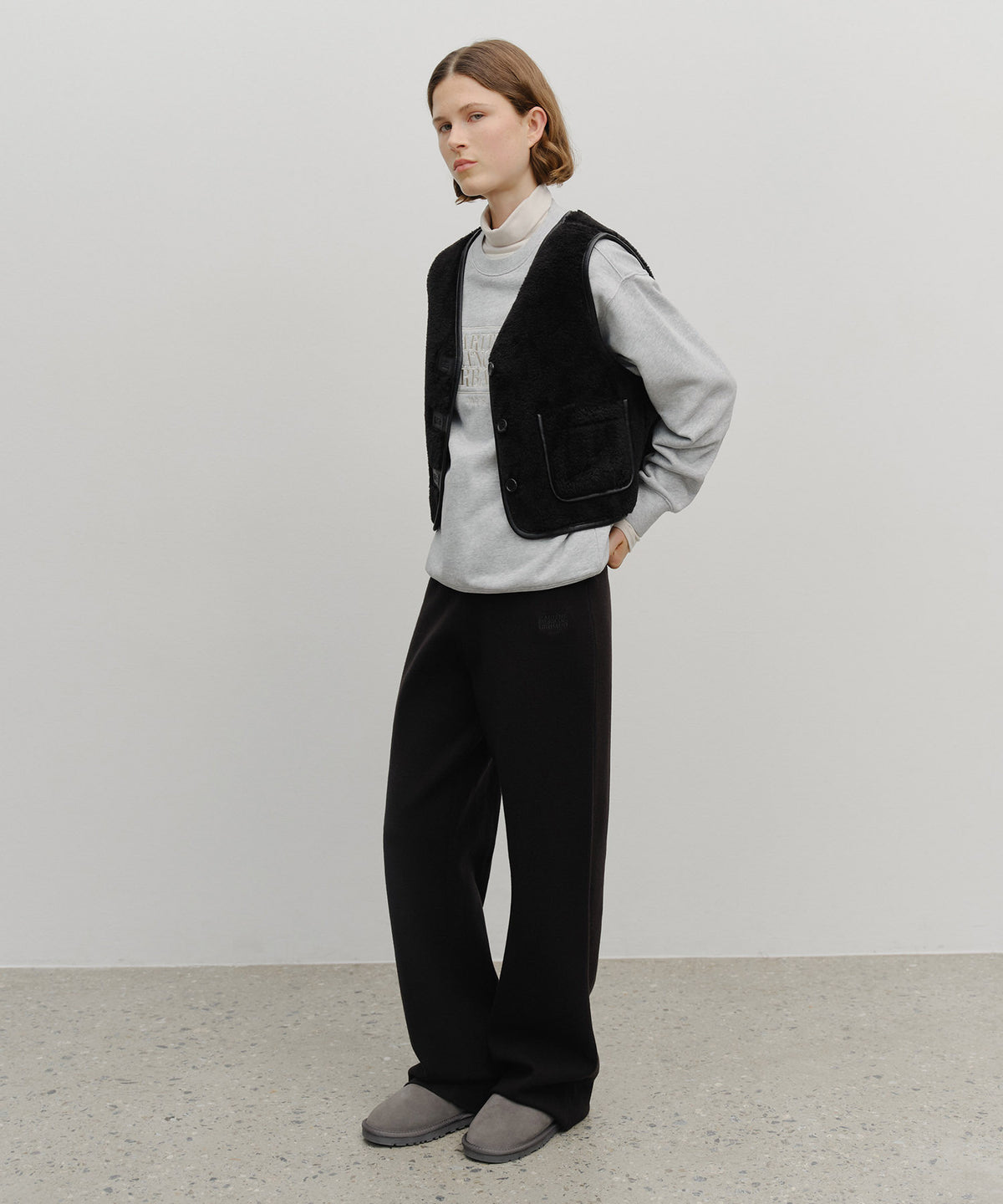 Marithe & Francois Girbaud - Faux Leather Mustang Crop Vest (Black) product image 5 | TRAB K-Fashion Australia