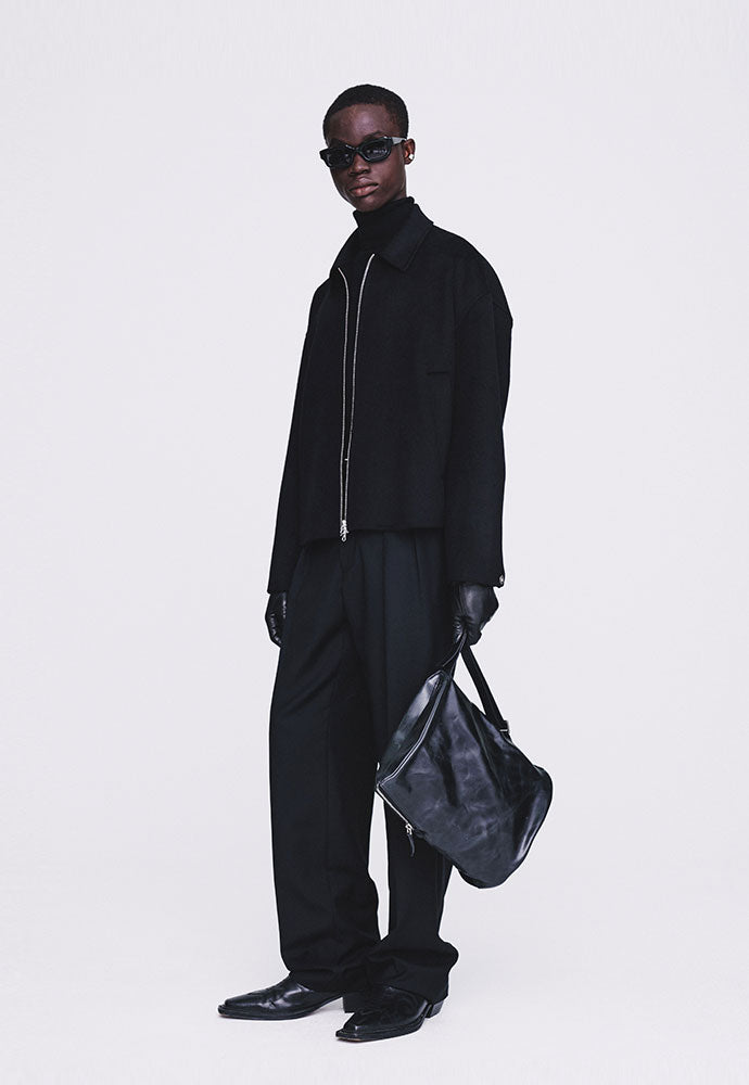 Tonywack - Handmade Cashmere Zipped Blouson Jacket (Black) product image 3 | TRAB K-Fashion Australia