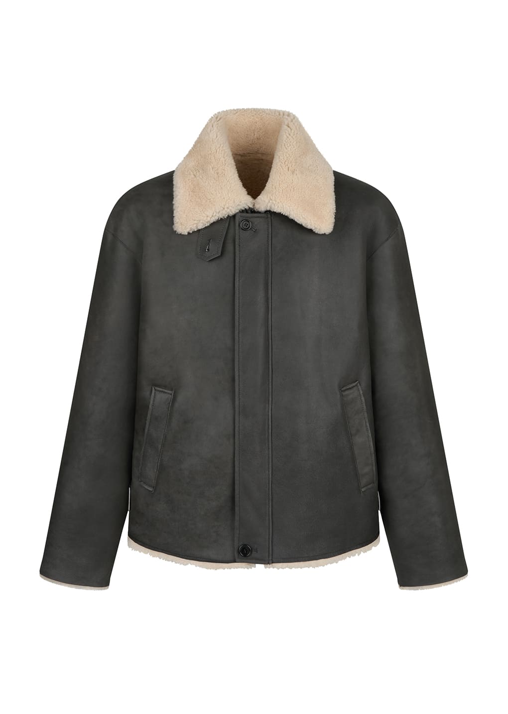 Amomento - [Pre-Order] lambskin shearling jumper (Khaki) product image 11 | TRAB K-Fashion Australia