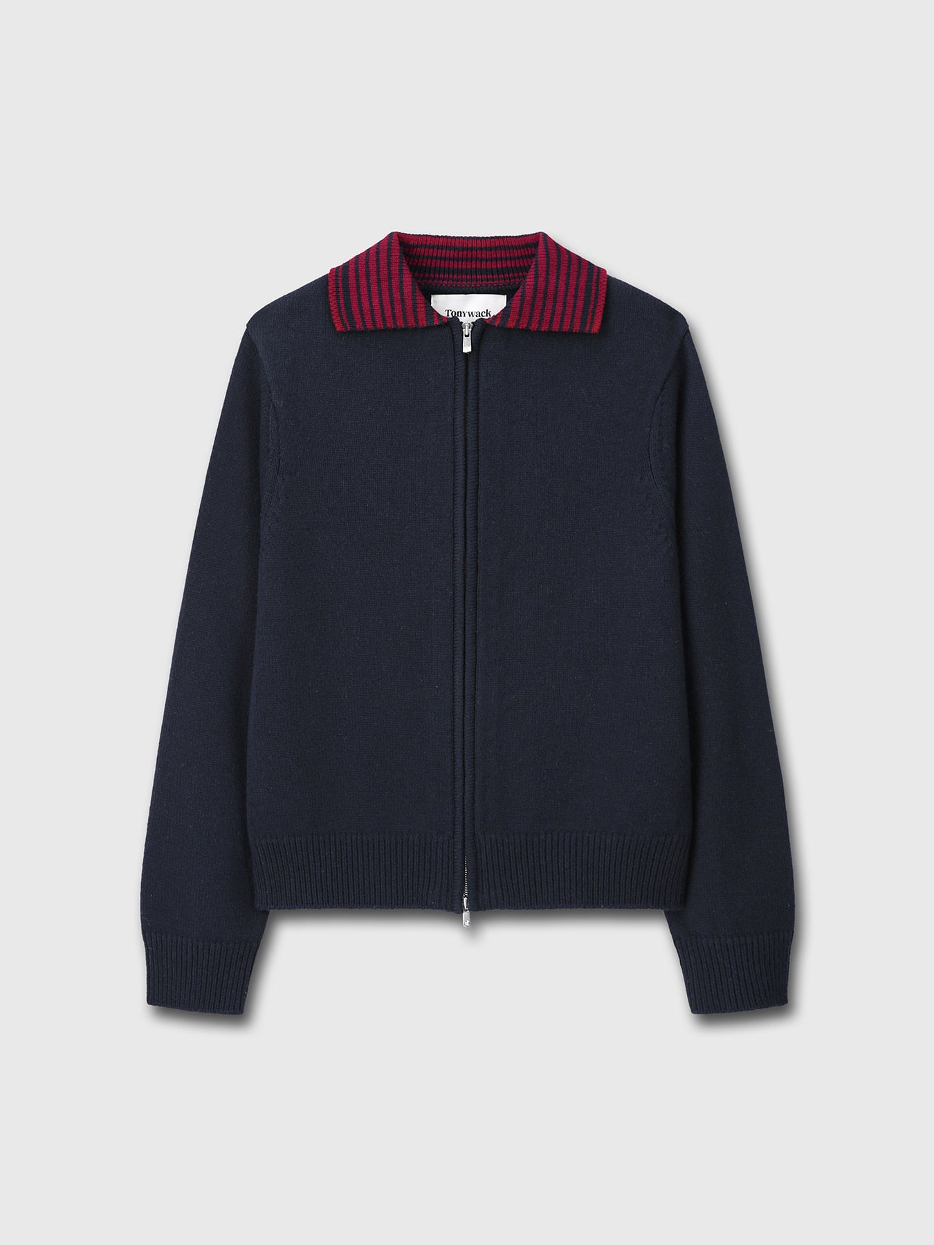 Tonywack - Contrast Collar Full-Zip Blouson (Navy) product image 10 | TRAB K-Fashion Australia
