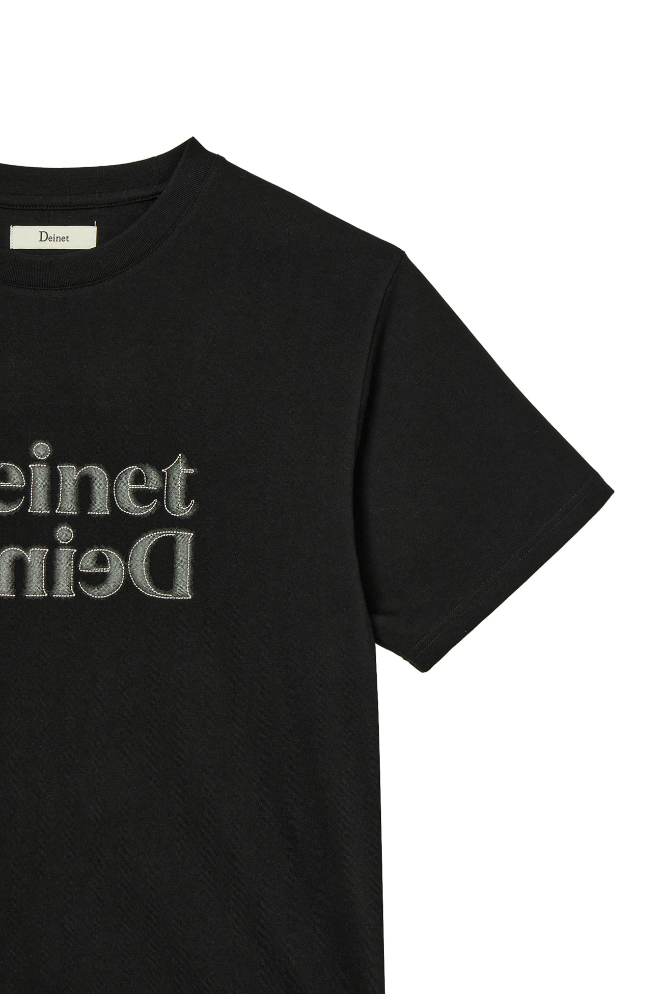 Deinet - Brushed Stitch Point Regular T-Shirt (Black) product image 4 | TRAB K-Fashion Australia