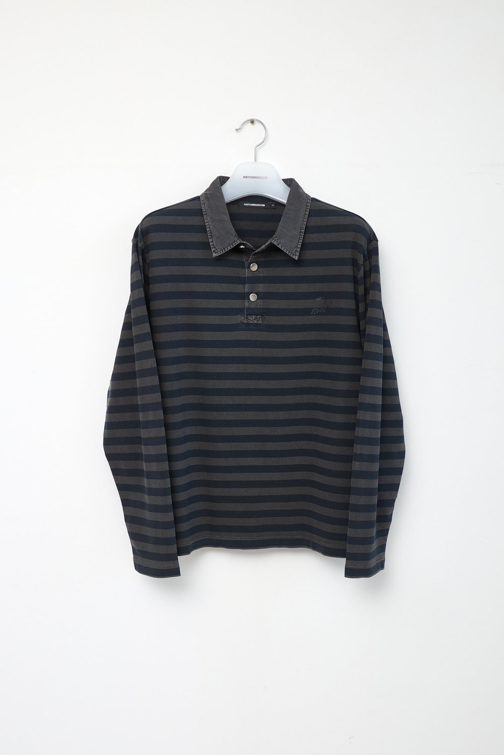 Hatchingroom - VTG Stripe Polo Tee Dyed (Blue) product image 1 | TRAB K-Fashion Australia