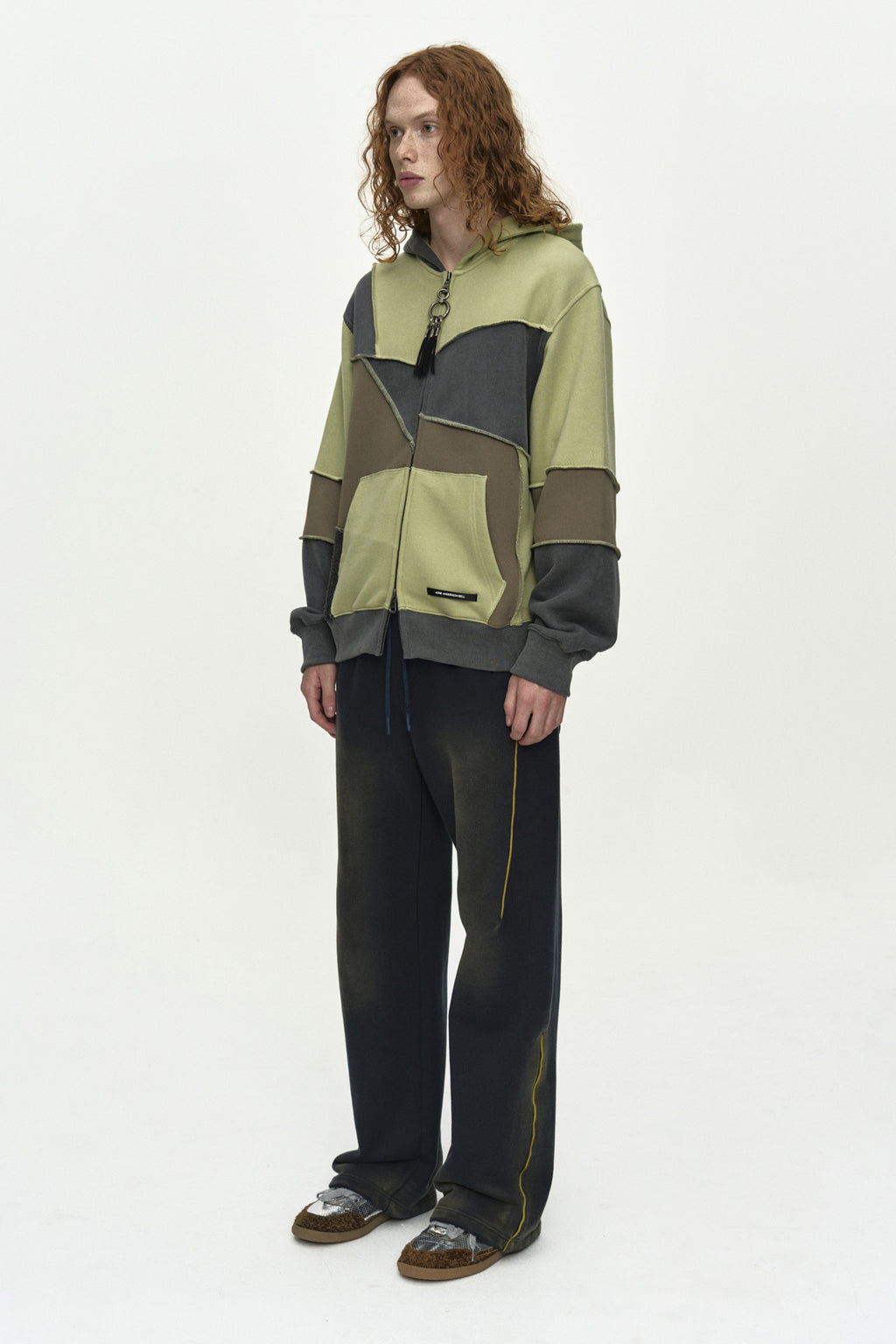 Andersson Bell - Unisex Piping Line Dyed Sweat Pants (Navy) product image 3 | TRAB K-Fashion Australia
