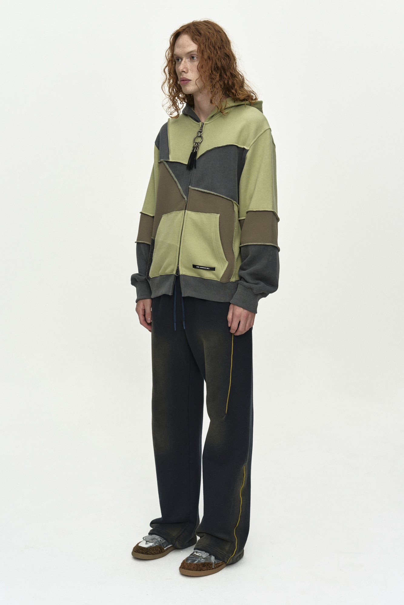Andersson Bell - Unisex Piping Line Dyed Sweat Pants (Navy) product image 3 | TRAB K-Fashion Australia