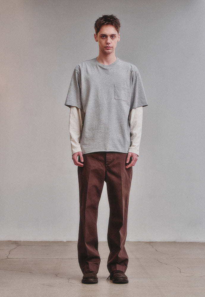 Art if acts - Layered Long Sleeve (Grey/Cream) product image 3 | TRAB K-Fashion Australia