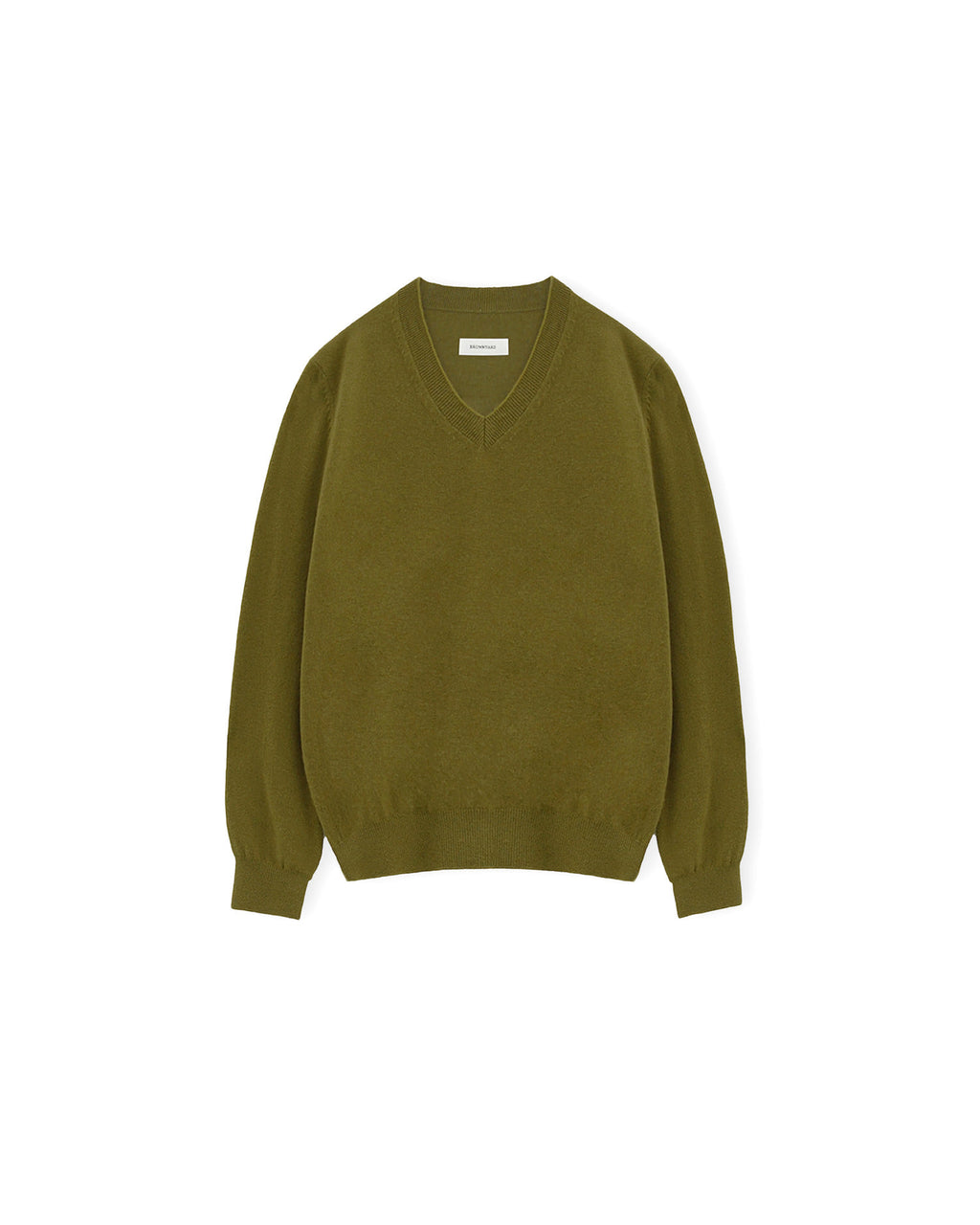 Brownyard - Extra Super Fine V Neck Knit (Olive) product image 5 | TRAB K-Fashion Australia