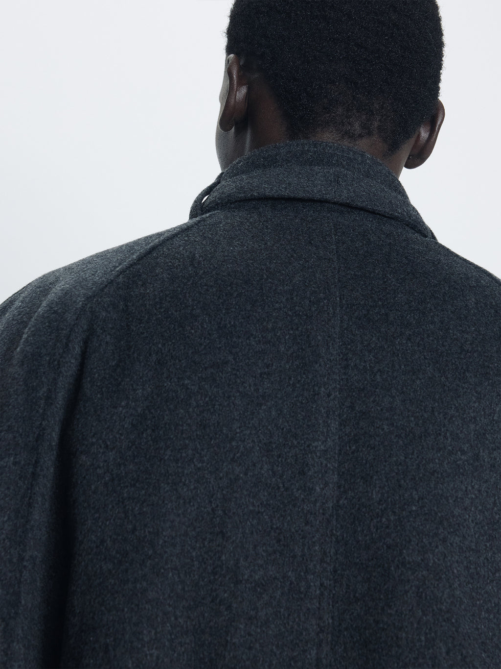 Tonywack - Wool Flannel Belted Stand Collar Bomber (Charcoal Anthracite) product image 8 | TRAB K-Fashion Australia