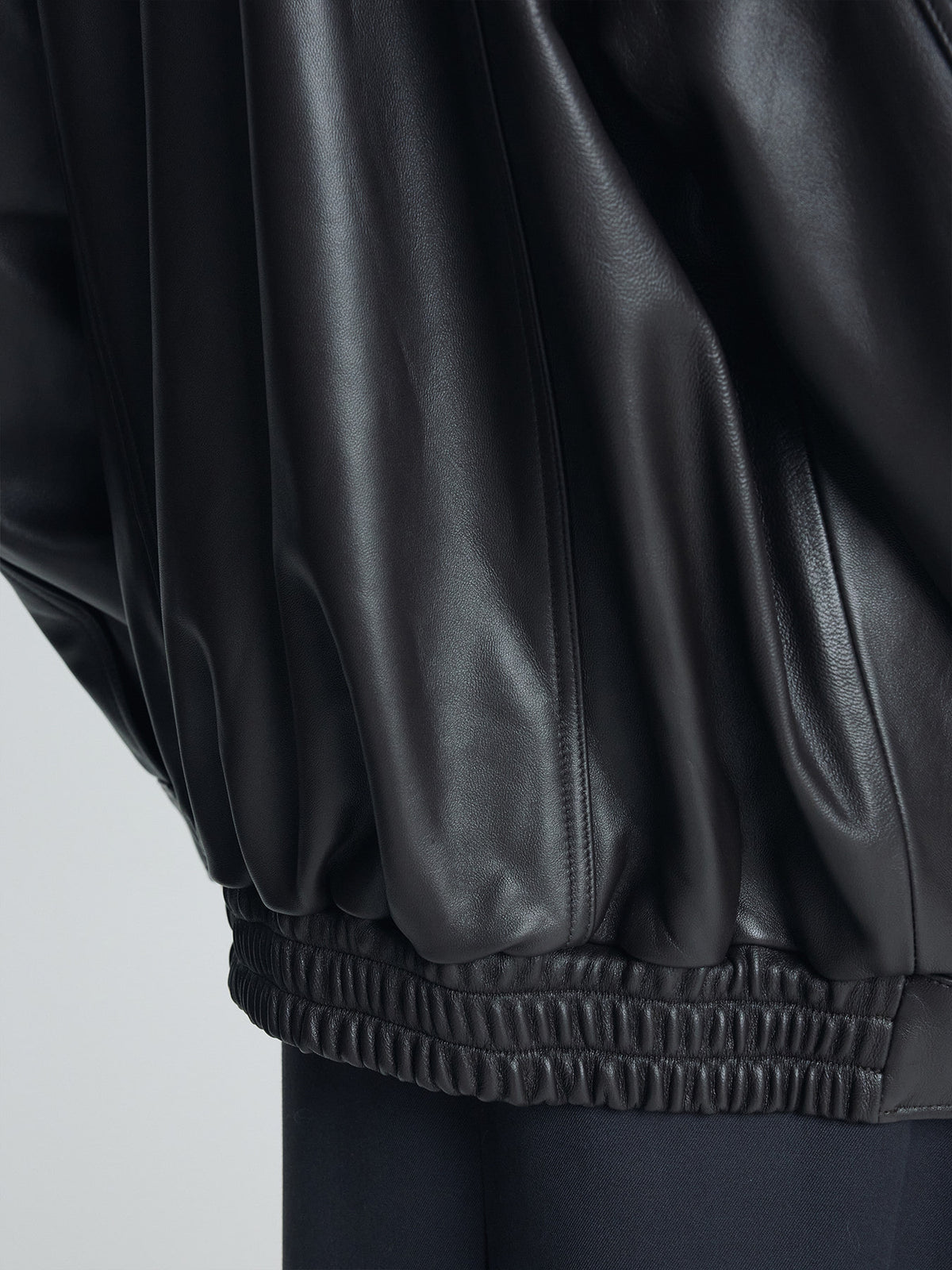Tonywack - High-Neck Leather Zip Jacket (Dark Brown) product image 10 | TRAB K-Fashion Australia