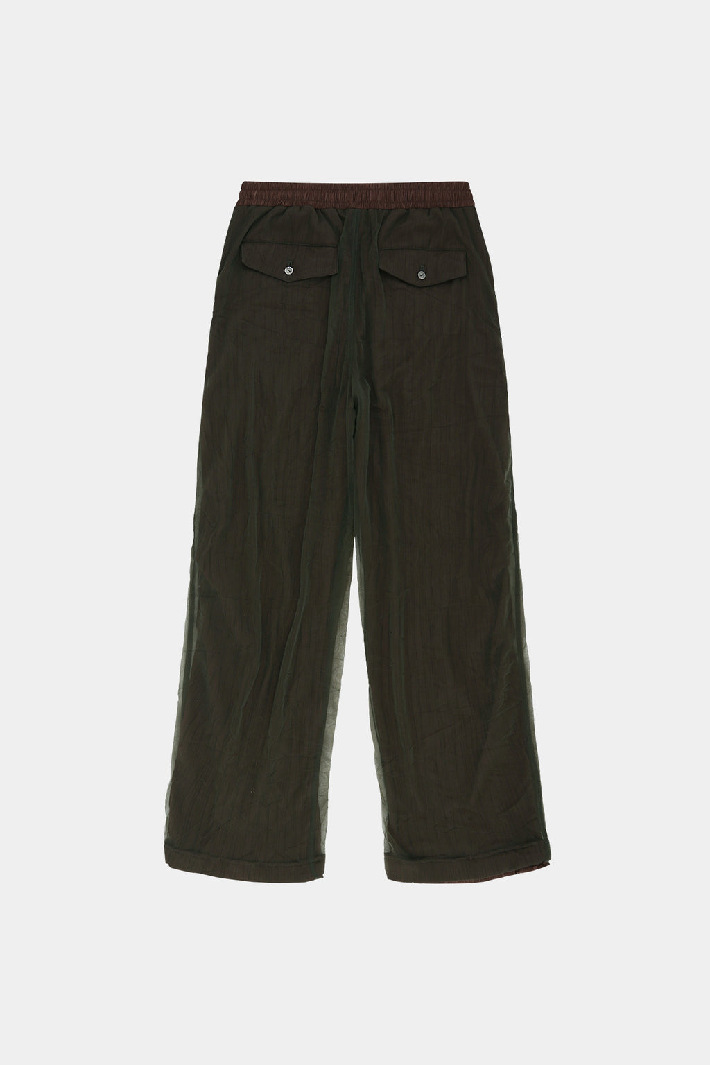 Andersson Bell - Overlay Pleats Wide-Leg Trousers (Khaki Brown) product image 12 | TRAB K-Fashion Australia