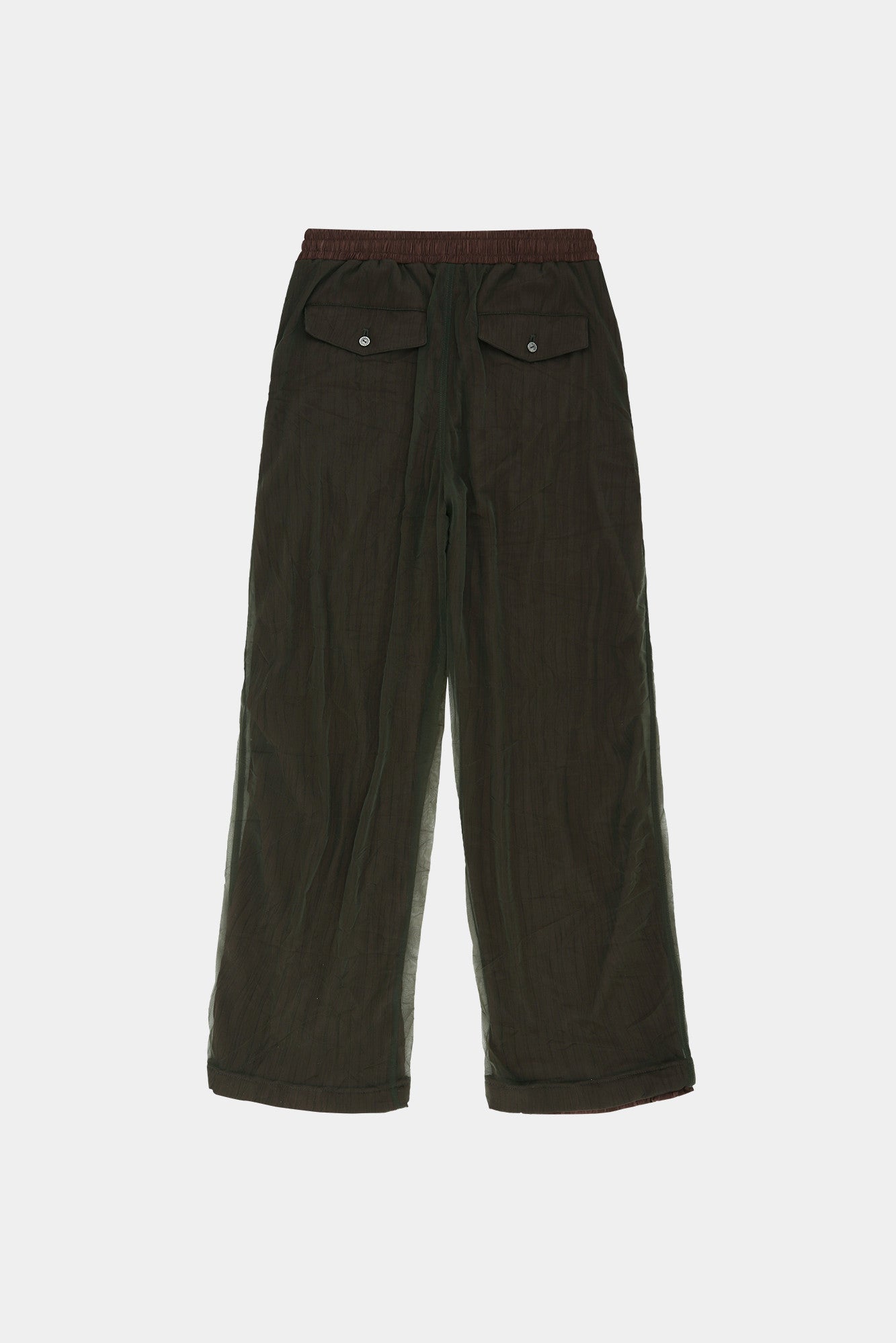 Andersson Bell - Overlay Pleats Wide-Leg Trousers (Khaki Brown) product image 12 | TRAB K-Fashion Australia