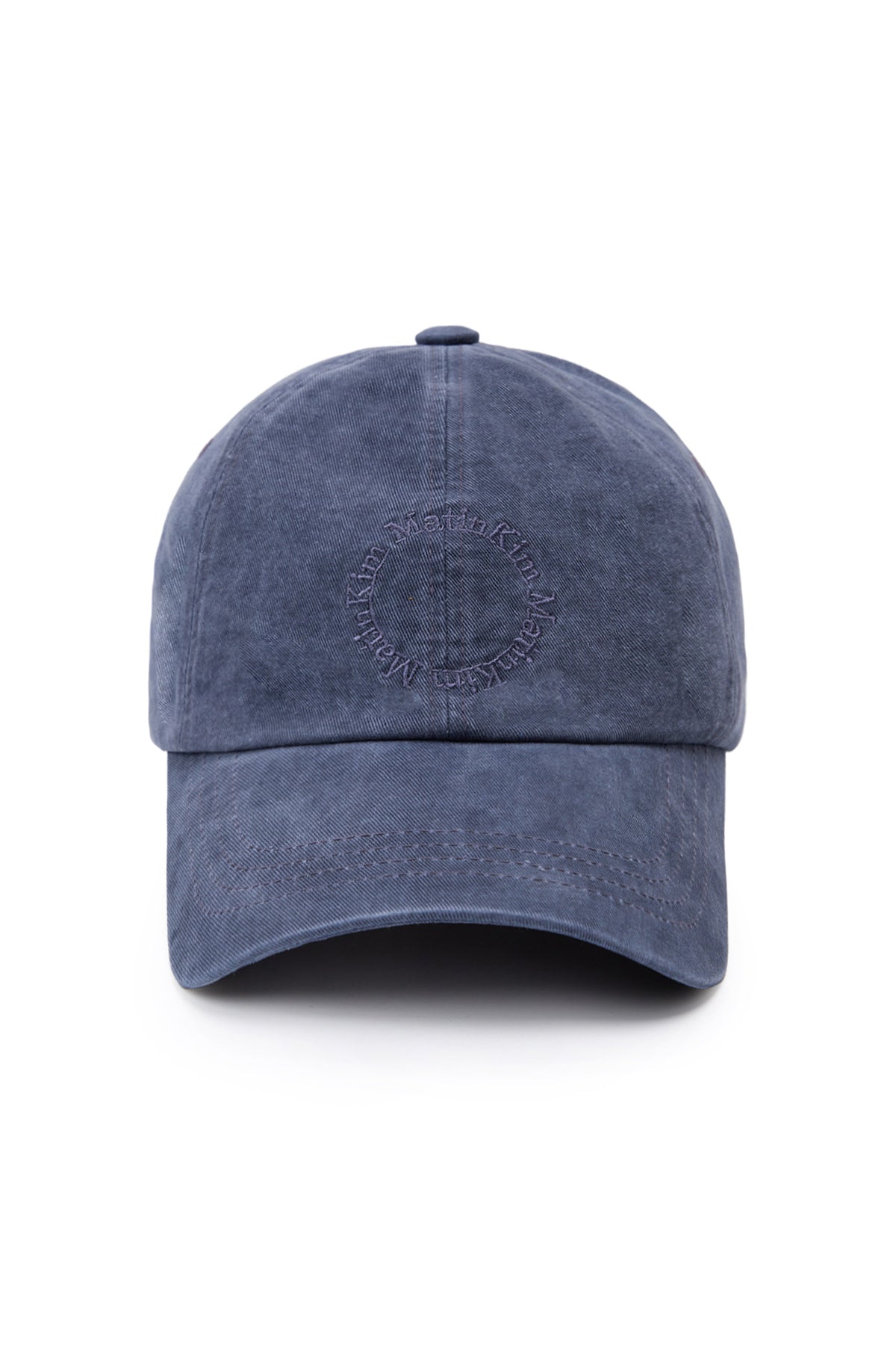 Matin Kim - Washed Circle Logo Ball Cap (Navy) product image 1 | TRAB K-Fashion Australia