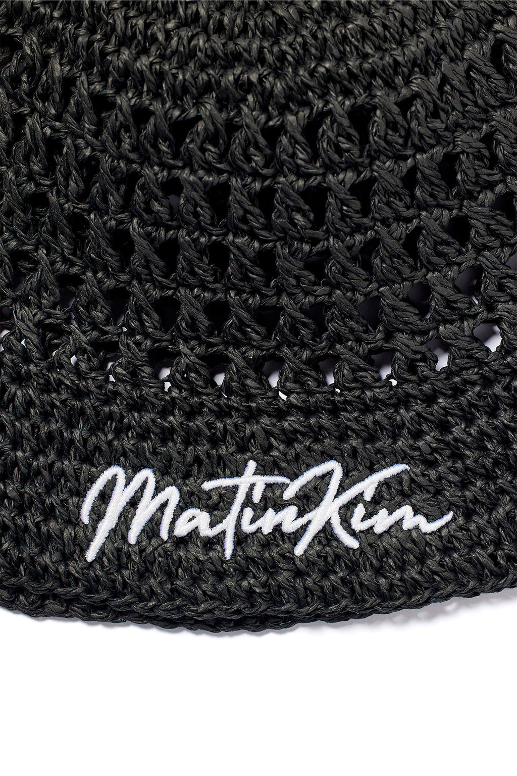 Matin Kim - Matin Paper Knit Bucket Hat (Black) product image 3 | TRAB K-Fashion Australia