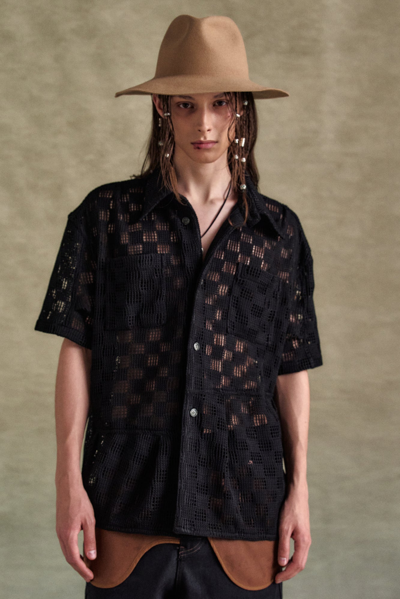 Andersson Bell - Letto Knitted Shirts (Black) product image 9 | TRAB K-Fashion Australia