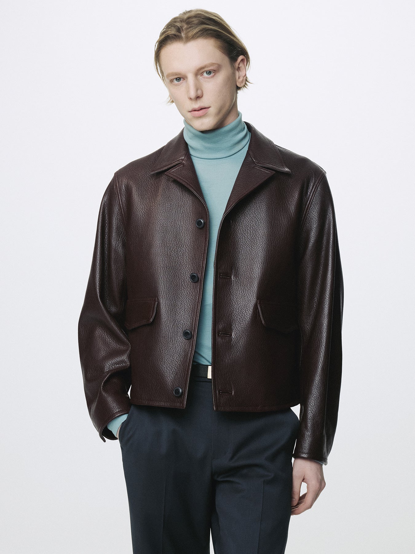 Tonywack - Vintage Lamb Leather Blouson (Brick Brown) product image 5 | TRAB K-Fashion Australia