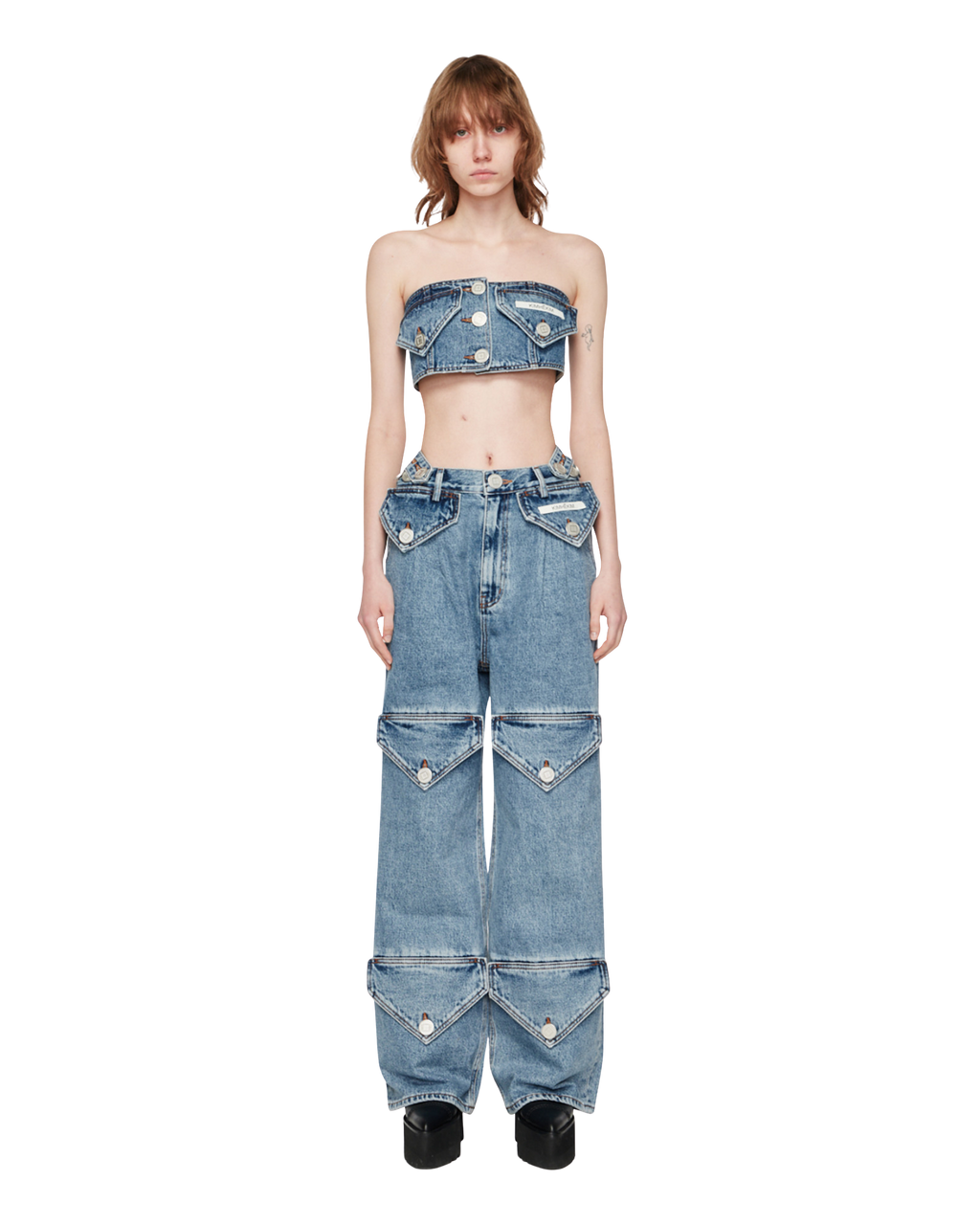 Kimhe Kim - Two Pocket Emma Tube Top (Sky Blue) product image 1 | TRAB K-Fashion Australia