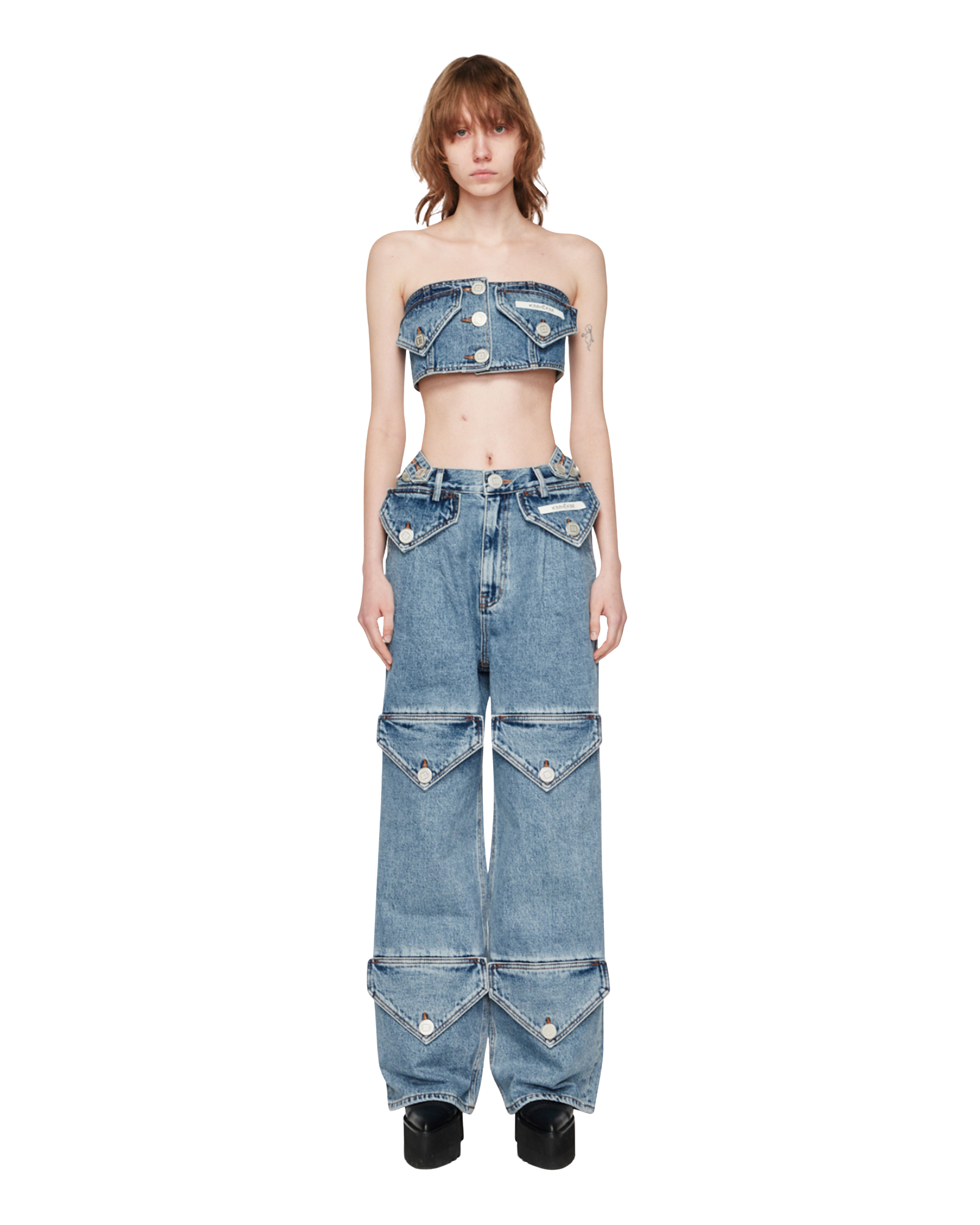Kimhe Kim - Two Pocket Emma Tube Top (Sky Blue) product image 1 | TRAB K-Fashion Australia