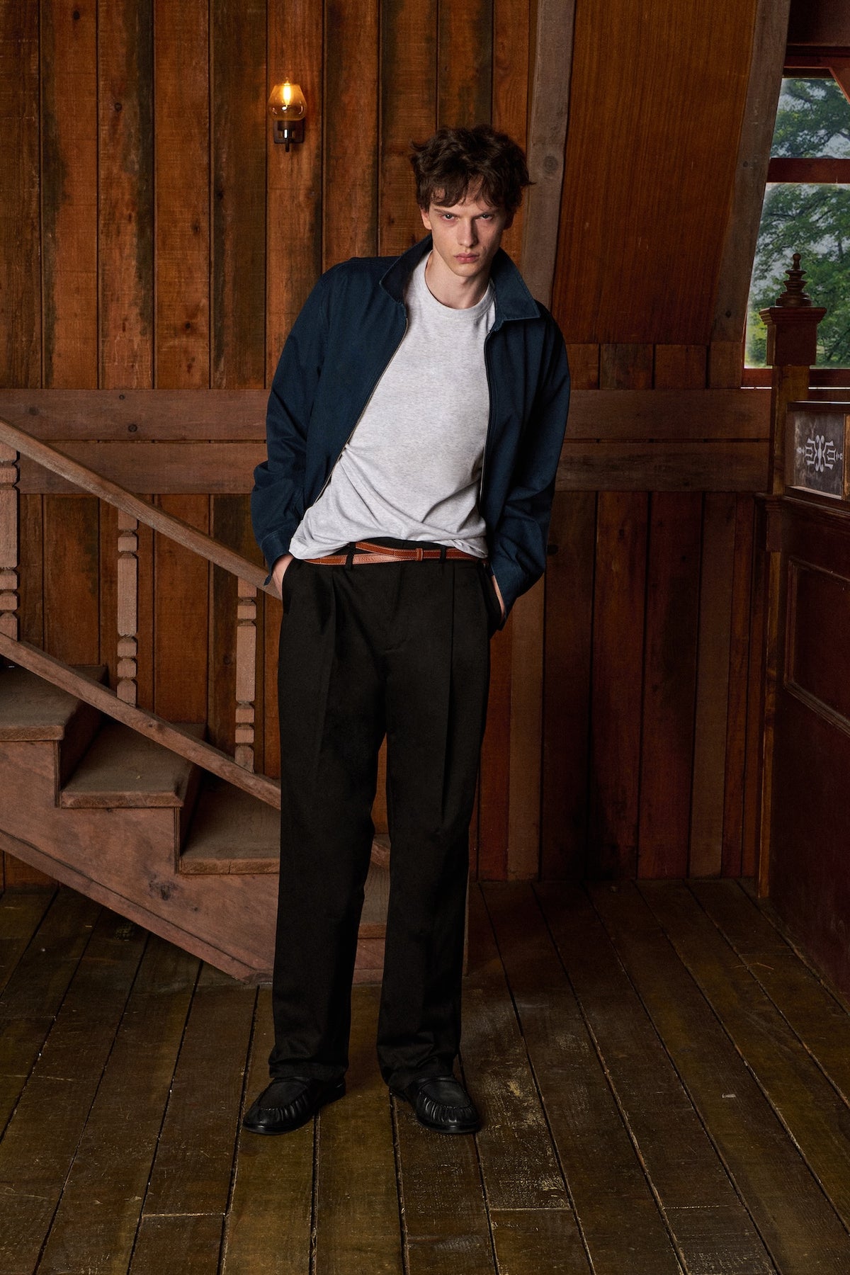 STU - Arch Pleat Cotton Pants (Black) product image 1 | TRAB K-Fashion Australia