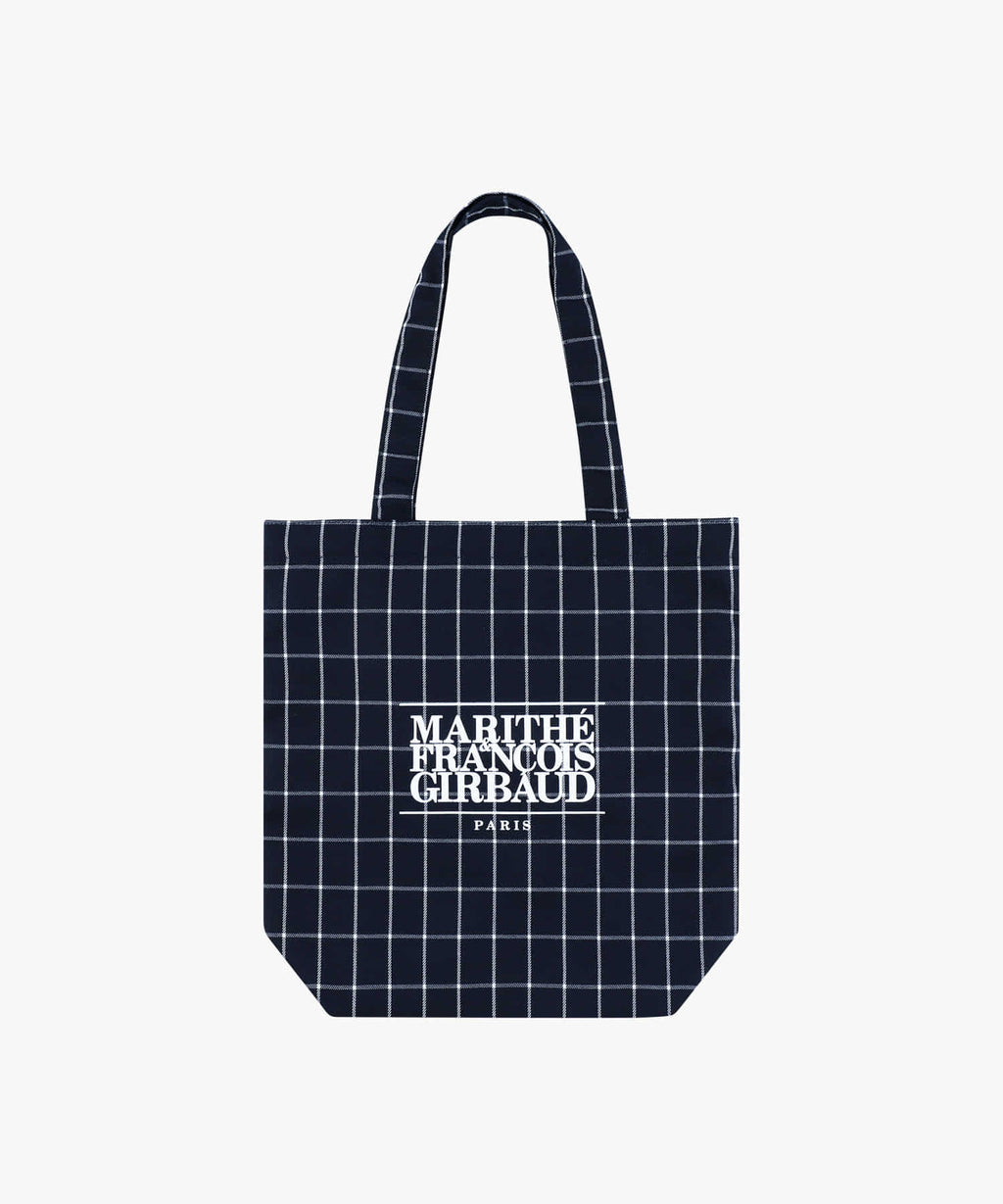 Marithe & Francois Girbaud - Classic Logo Check Eco Bag (Navy) product image 1 | TRAB K-Fashion Australia