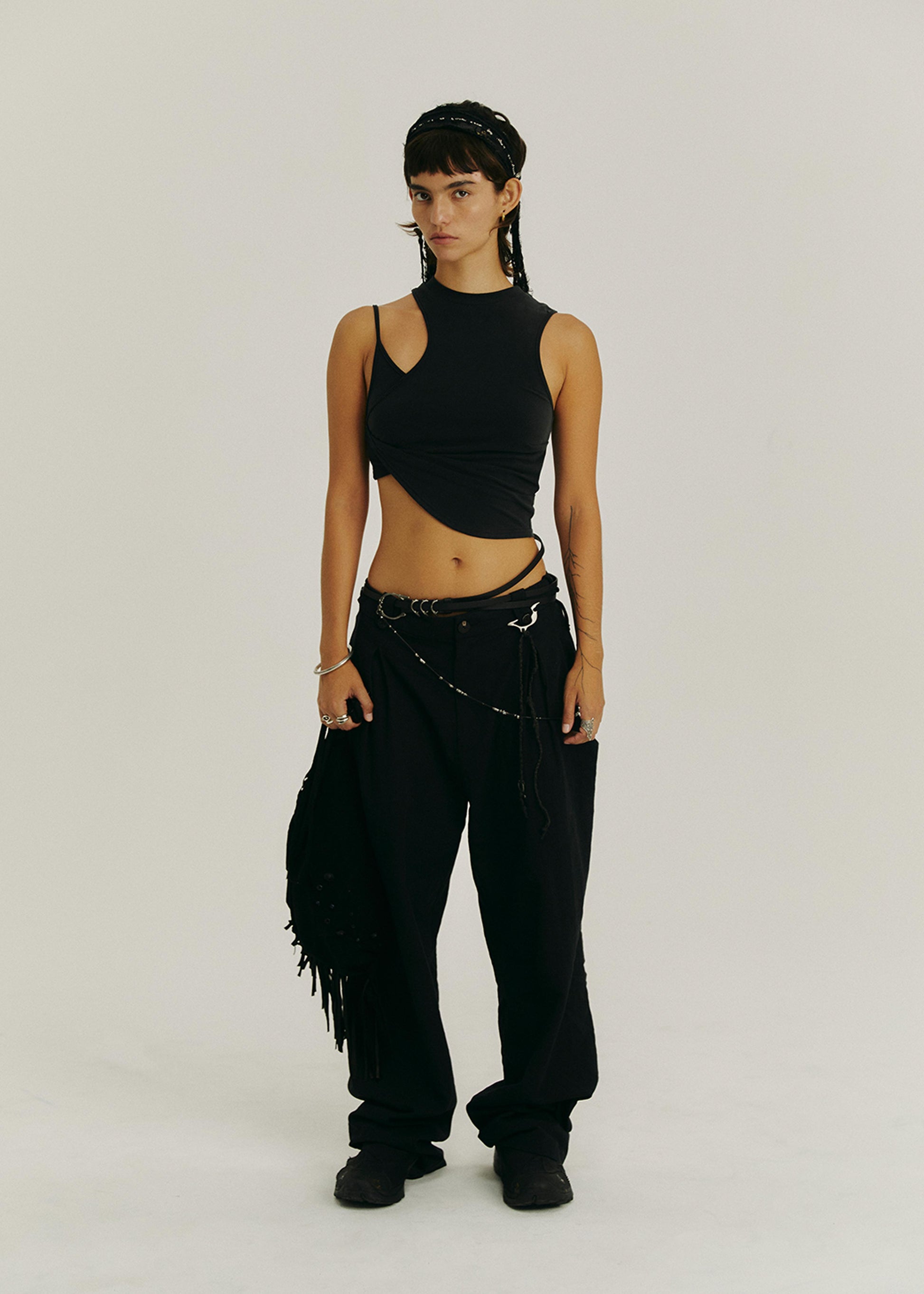 Hyein Seo - Twisted Crop Top (Black) product image 1 | TRAB K-Fashion Australia