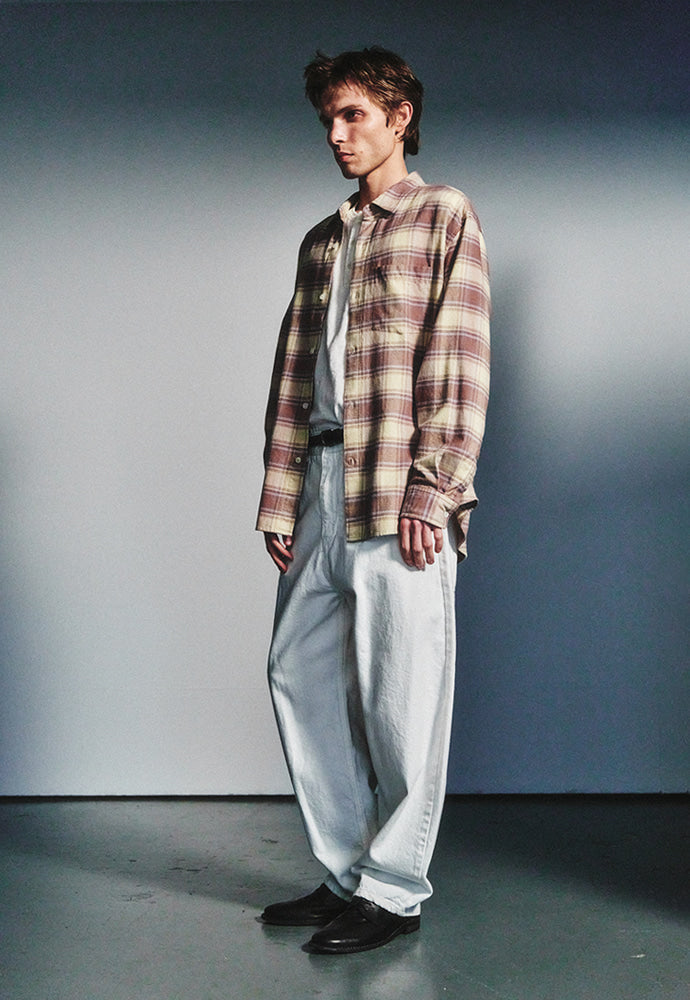 Art if acts - One Tuck Curve Denim Pants (Off White) product image 2 | TRAB K-Fashion Australia