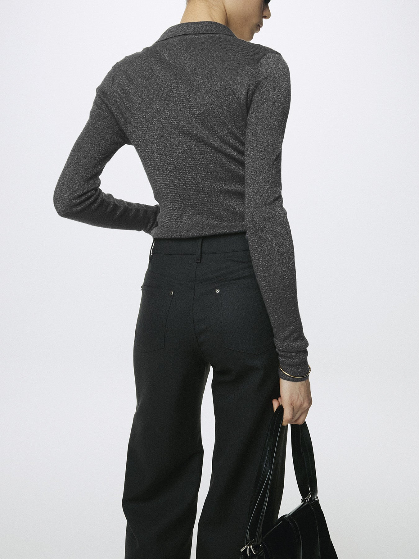 Tonywack - Wool 5 Pocket Straight Pants (Dark Charcoal) product image 5 | TRAB K-Fashion Australia