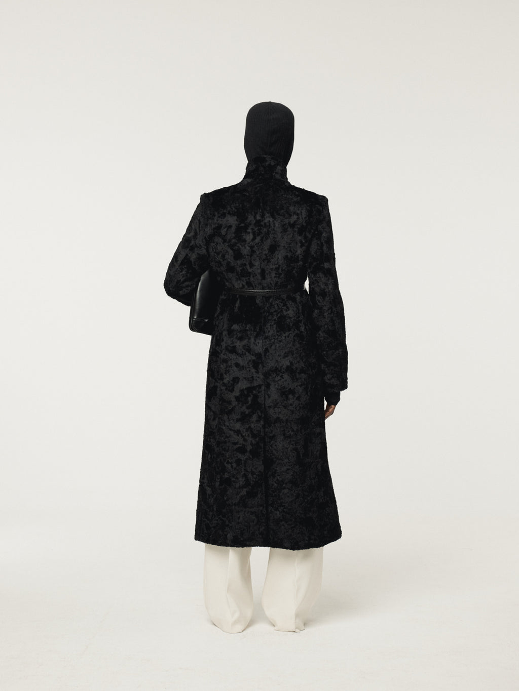 Recto - Slim Fit Faux Fur Coat (Black) product image 5 | TRAB K-Fashion Australia