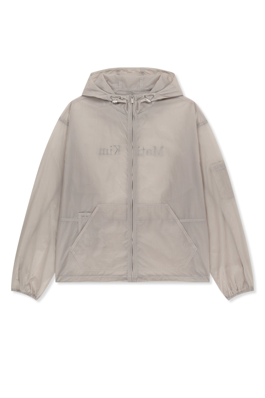 Matin Kim - Back Logo Hoody Windbreaker (Light Grey) product image 2 | TRAB K-Fashion Australia