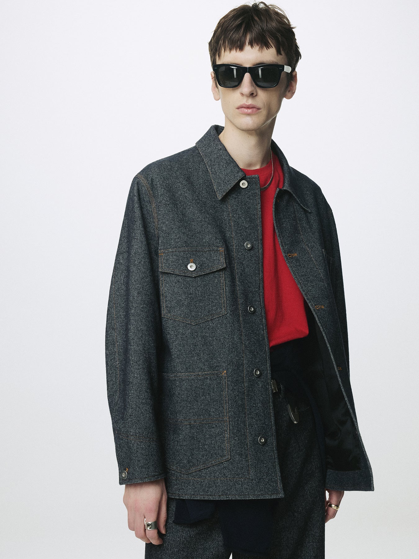 Tonywack - Wool Denim Chore Jacket Italian Fabric (Dark Indigo) product image 7 | TRAB K-Fashion Australia