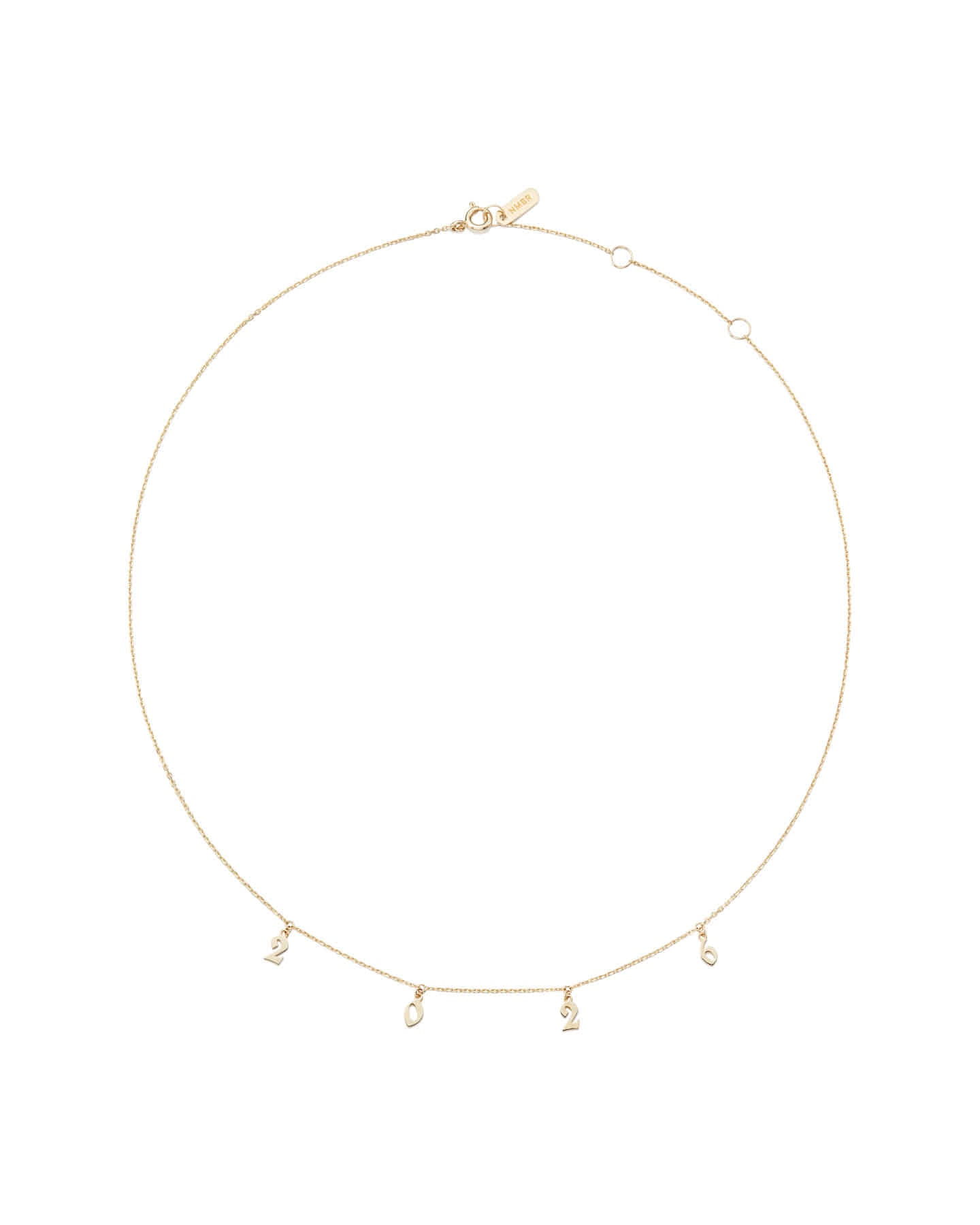 Numbering - Initial Necklace (Number ver.) ‘2026’ #6725 product image 4 | TRAB K-Fashion Australia