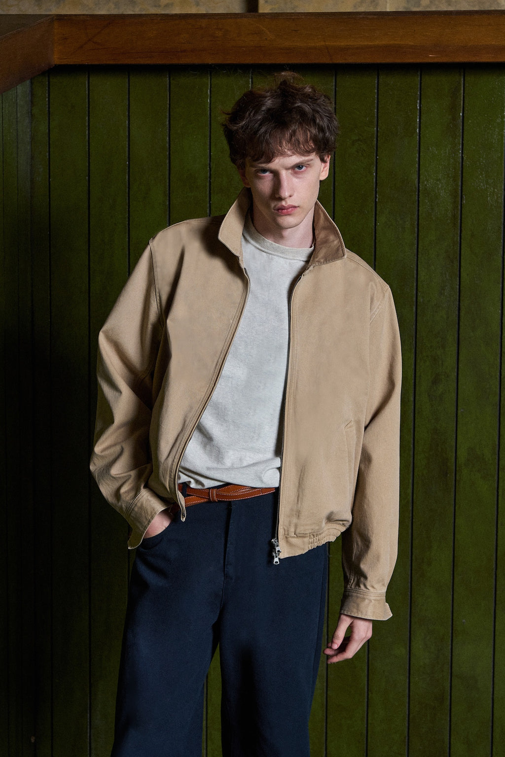 STU - Curved Cuff Jacket (Beige) product image 7 | TRAB K-Fashion Australia