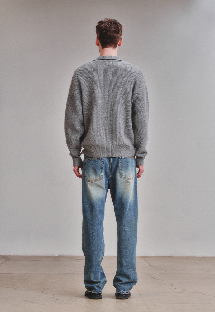 Art if acts - Painted Regular 5P Denim Pants (Used Indigo) product image 5 | TRAB K-Fashion Australia