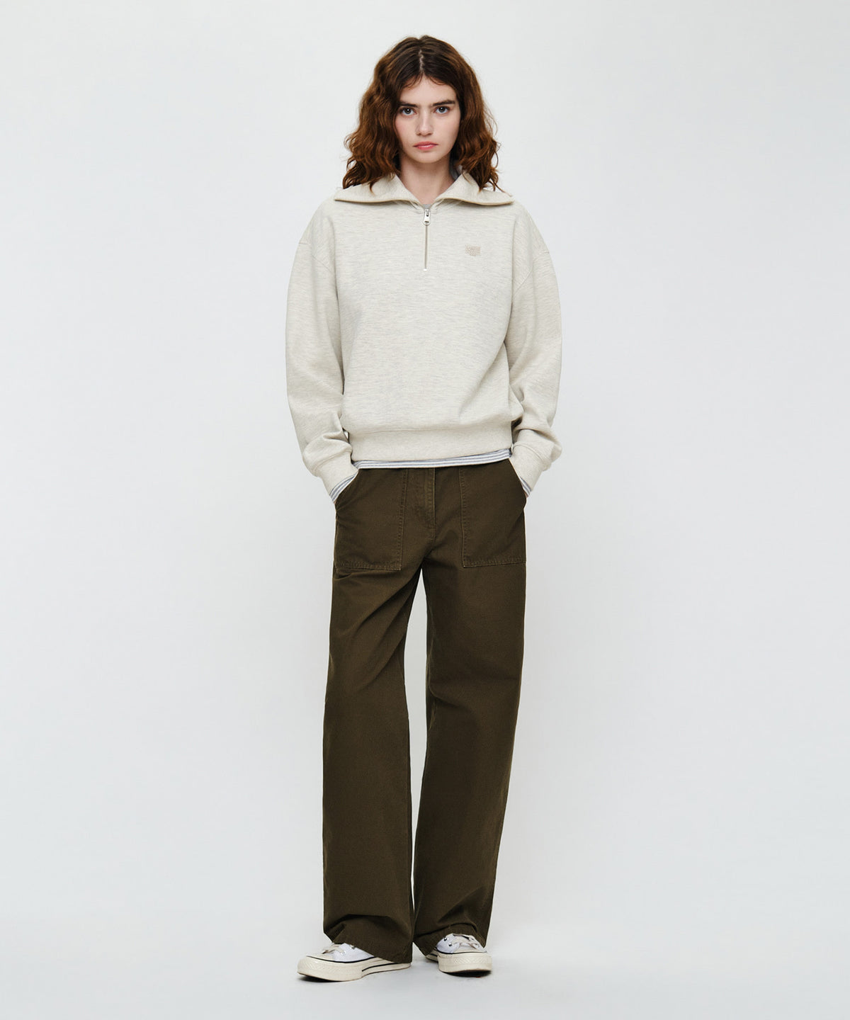 Marithe & Francois Girbaud - Cotton Work Pants (Brown) product image 2 | TRAB K-Fashion Australia