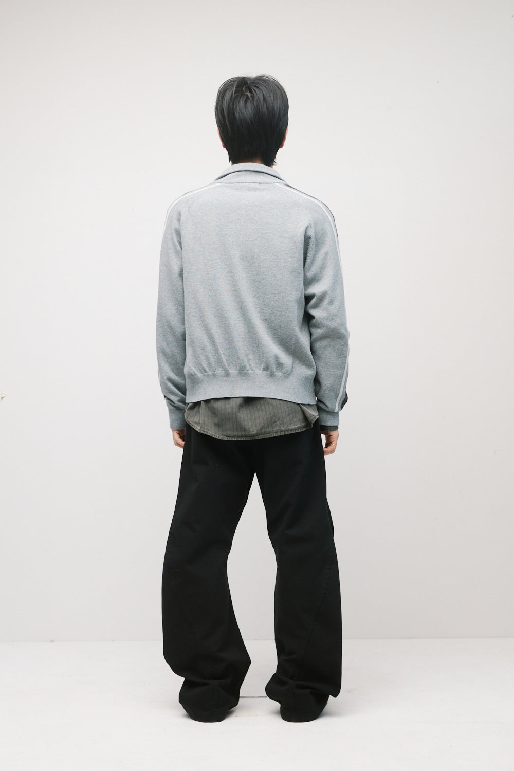 Hatchingroom - Track Zip Knit Cardigan (Grey) product image 6 | TRAB K-Fashion Australia