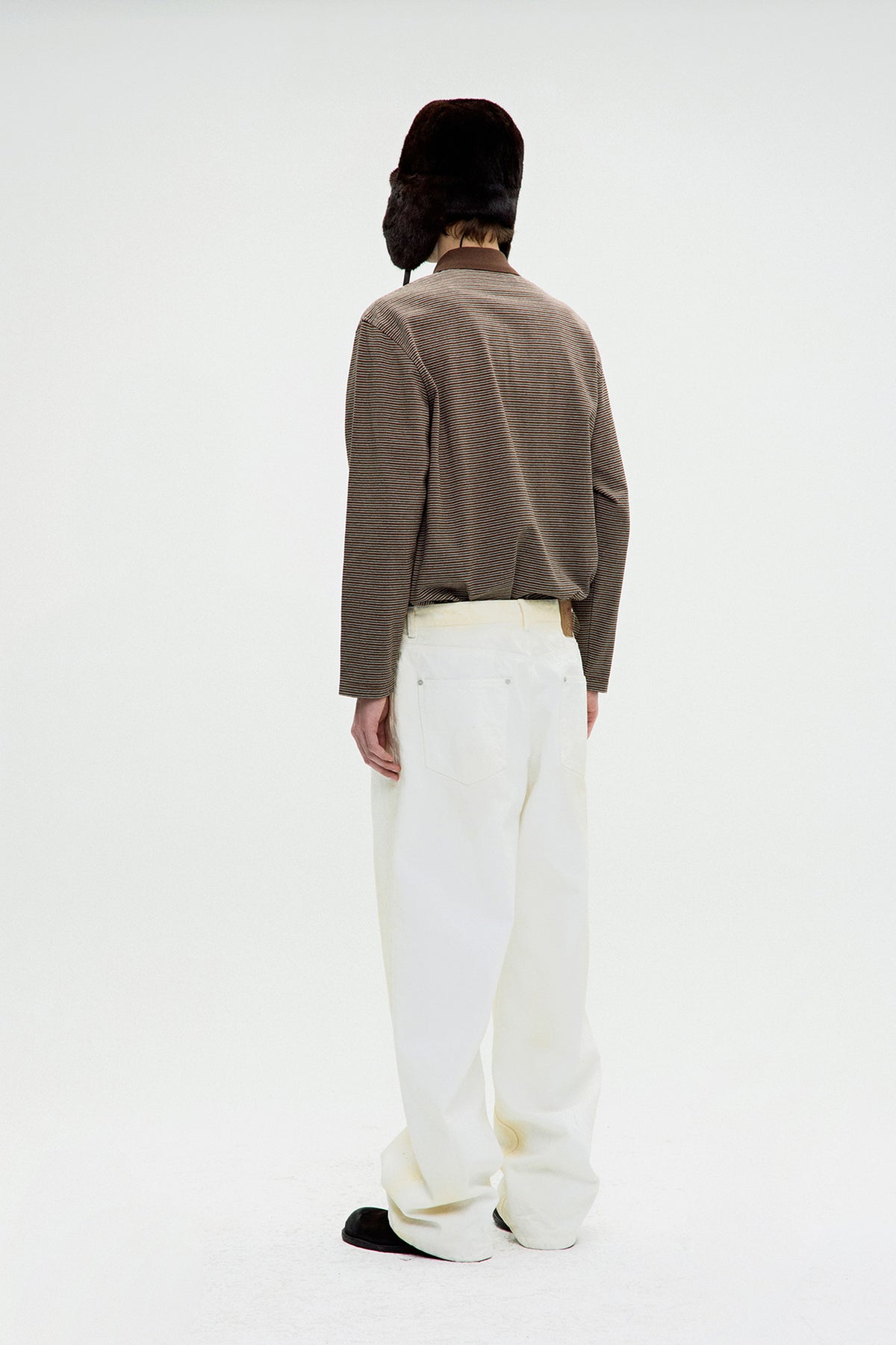 Coor - Multi Pin Pique Polo Long Sleeve (Brown) product image 4 | TRAB K-Fashion Australia