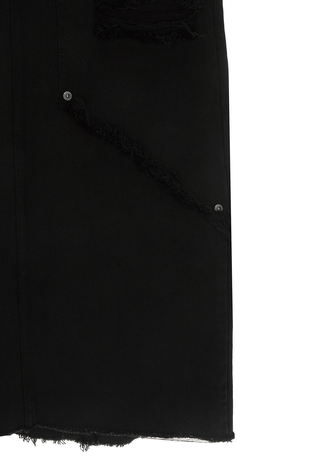 Matin Kim - Unbalance Damage Denim Skirt (Black) product image 4 | TRAB K-Fashion Australia