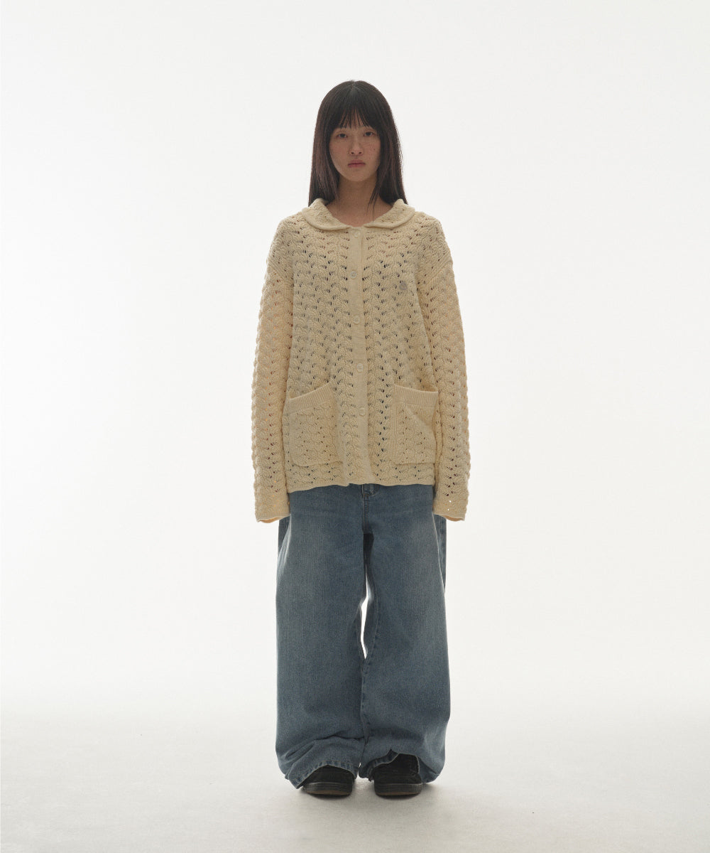 Coyseio - Wave Knit Cardigan (Ivory) product image 8 | TRAB K-Fashion Australia