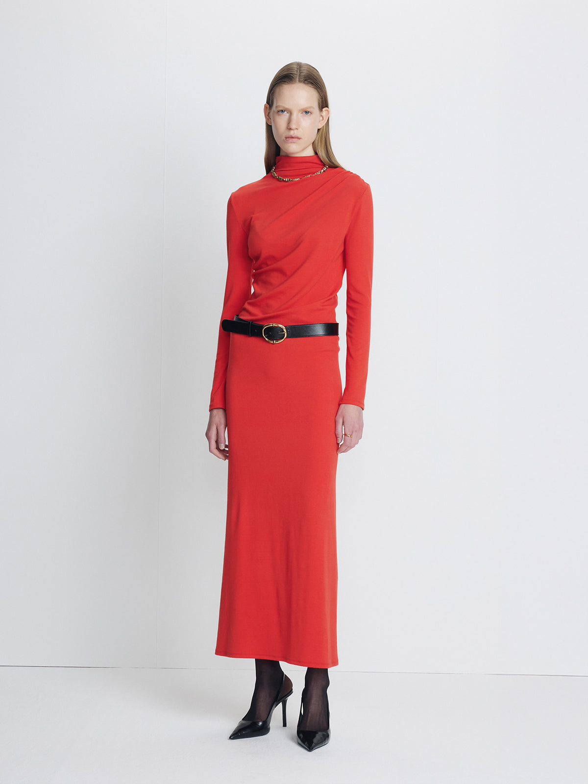 Tonywack - Draped Maxi Dress (Red) product image 1 | TRAB K-Fashion Australia