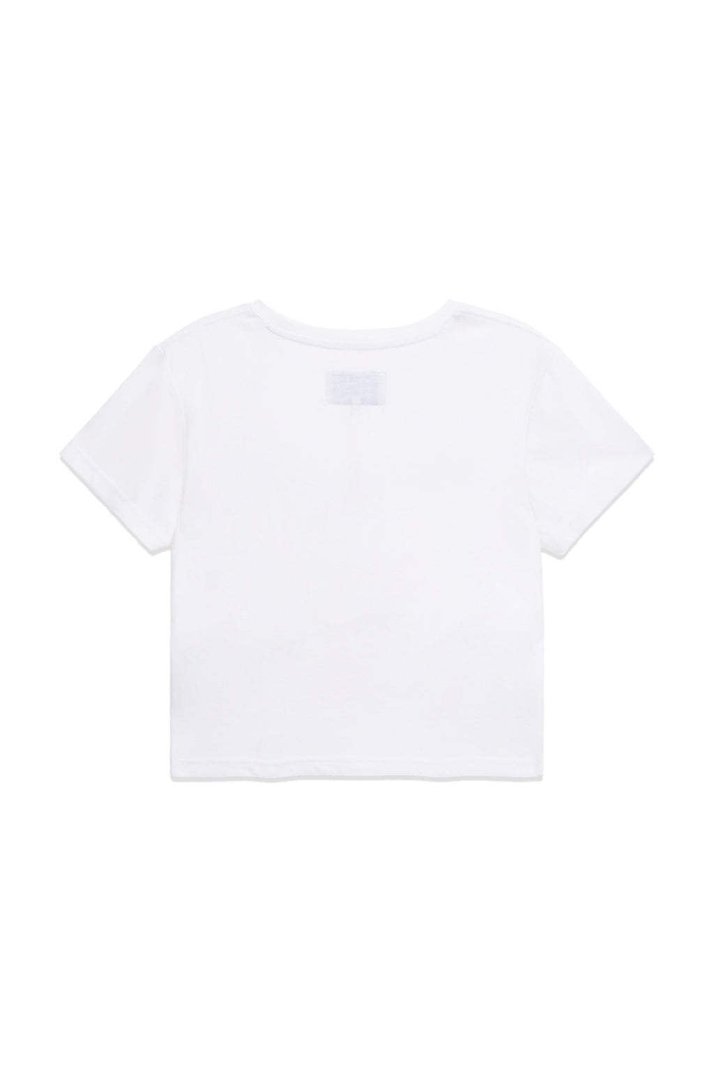 Matin Kim - Stamp Logo Graphic Crop Top (White) product image 3 | TRAB K-Fashion Australia