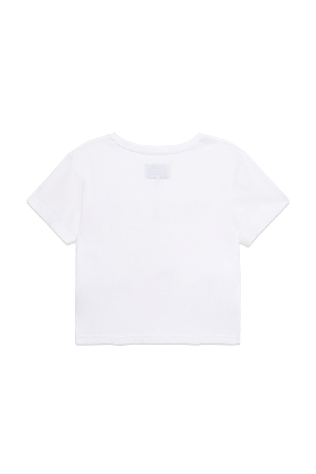 Matin Kim - Stamp Logo Graphic Crop Top (White) product image 3 | TRAB K-Fashion Australia