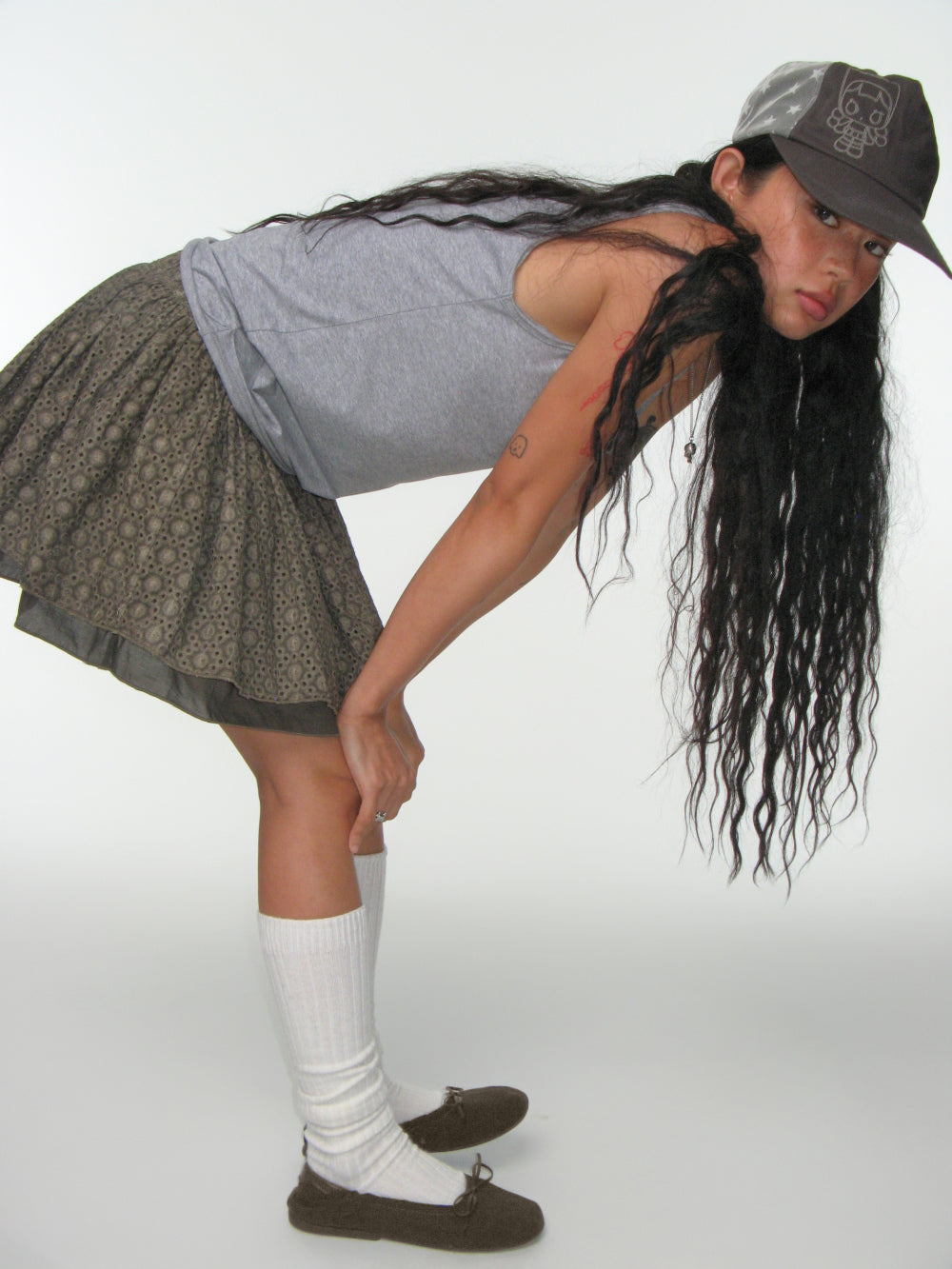 Coyseio - Flower Punching Skirt (Brown) product image 6 | TRAB K-Fashion Australia