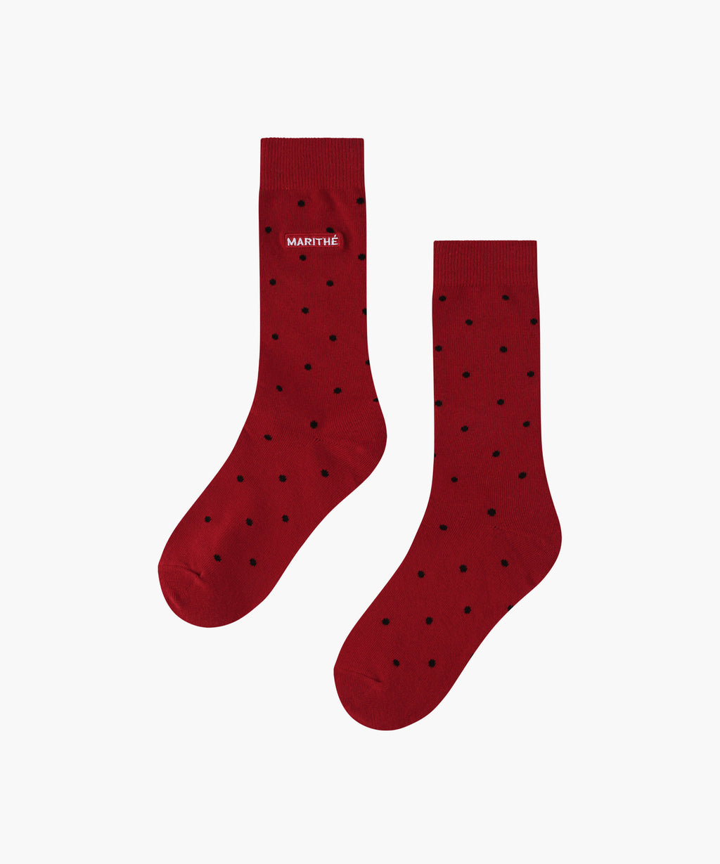 Marithe & Francois Girbaud - Mini Polka Dot Socks (Red) product image 1 | TRAB K-Fashion Australia