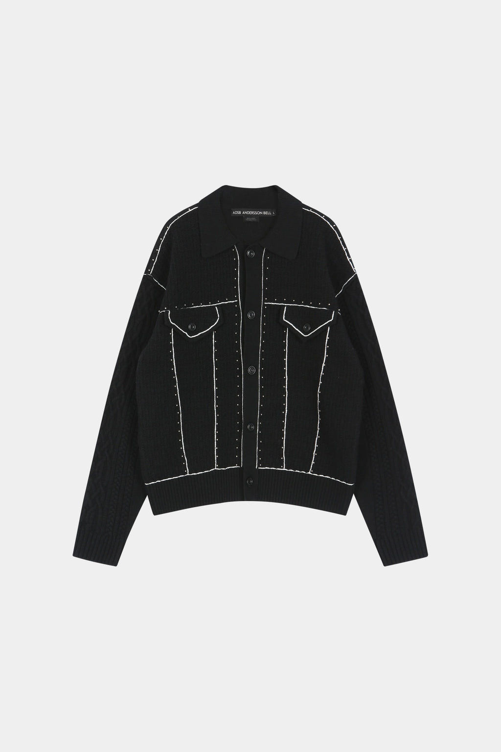 Andersson Bell - Camelon Trucker Cardigan (Black) product image 9 | TRAB K-Fashion Australia