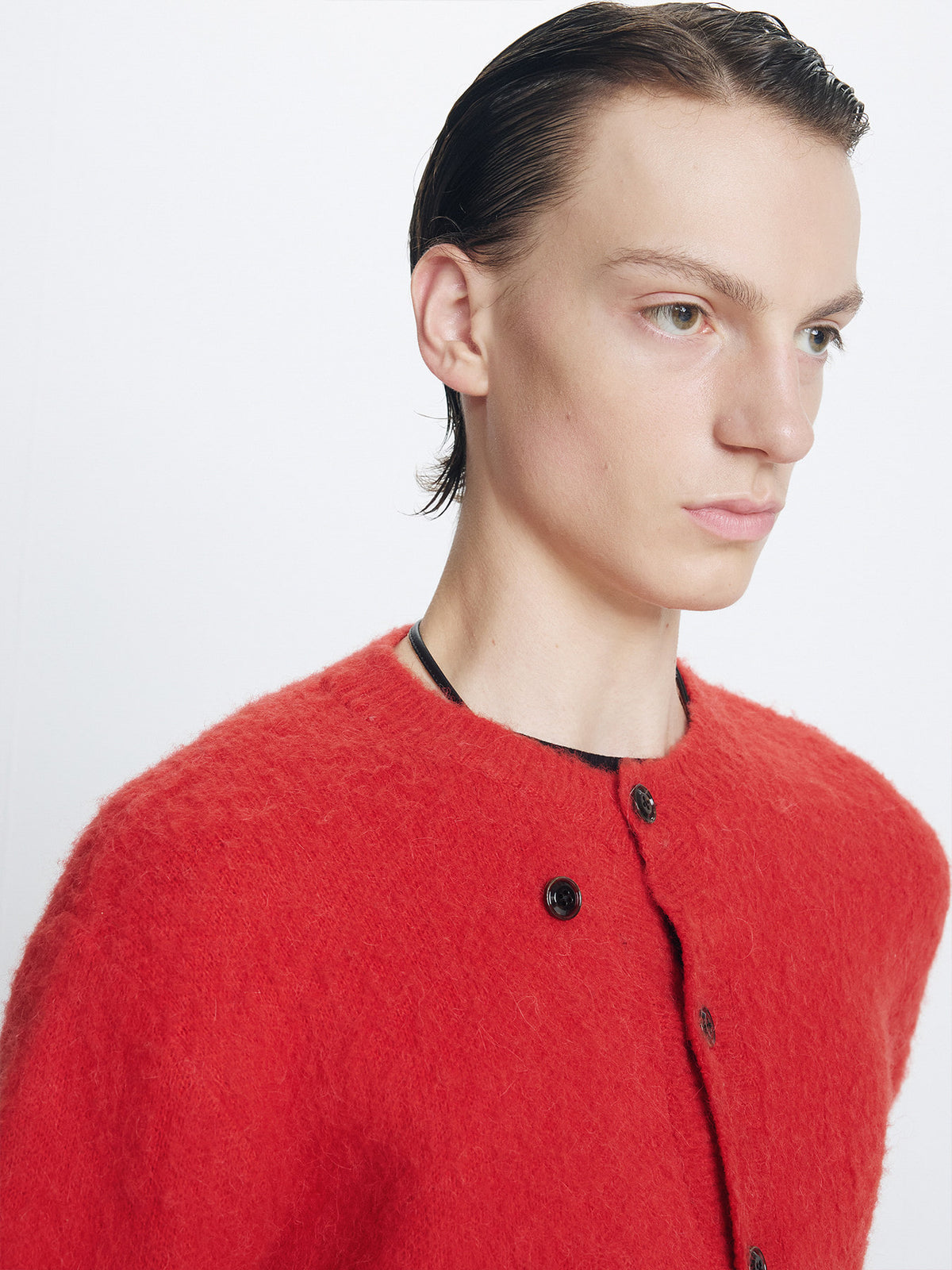 Tonywack - Brushed Wool Crew-Neck Cardigan (Red) product image 7 | TRAB K-Fashion Australia