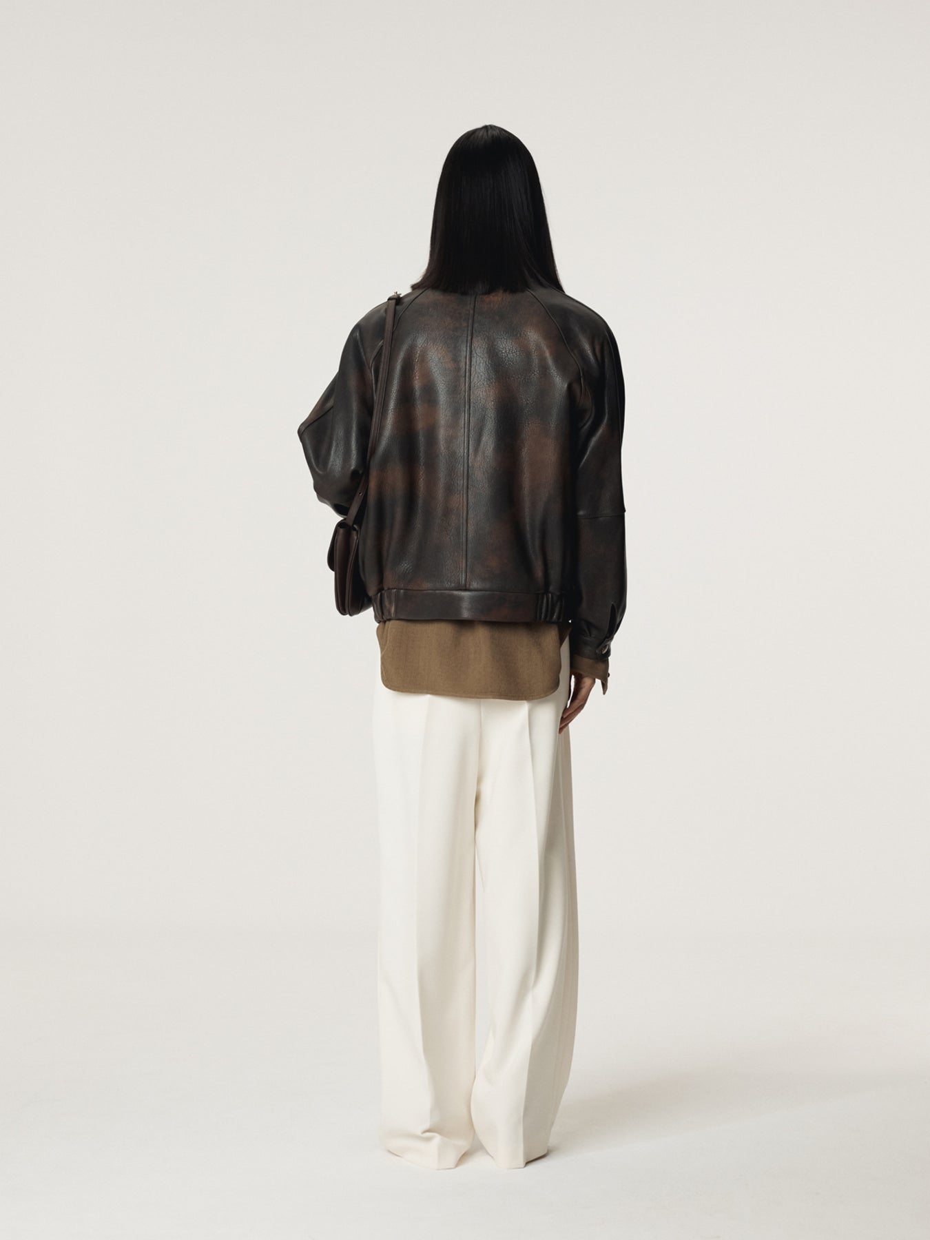 Recto - Oversized Shearing Leather Jumper (Vintage Brown) product image 4 | TRAB K-Fashion Australia