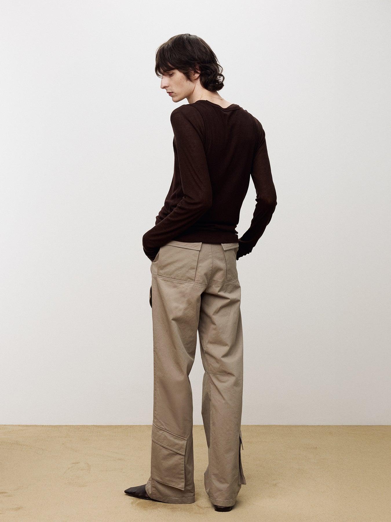 Tonywack - Garment Washed Utility Cargo Pants (Beige) product image 3 | TRAB K-Fashion Australia