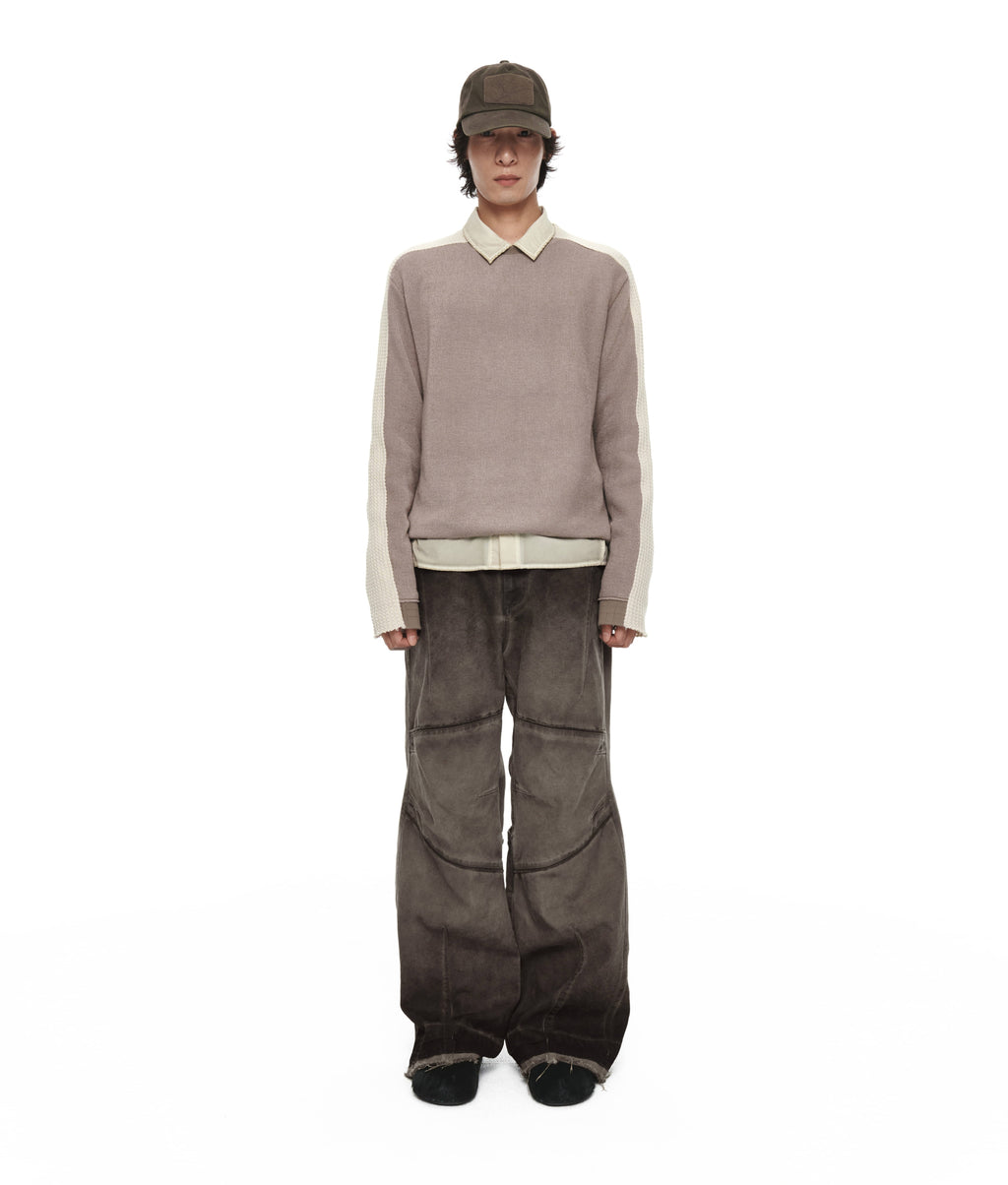 XLIM - Ep.8 01 Knit (Dusty Grey / Light Brown) product image 1 | TRAB K-Fashion Australia