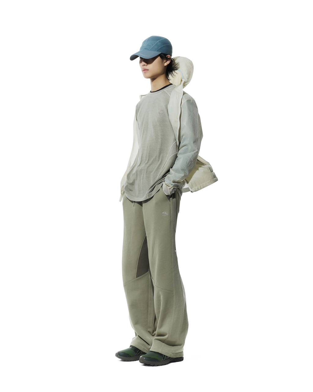 San San Gear - Rib Sweatpants (Mud Khaki) product image 2 | TRAB K-Fashion Australia